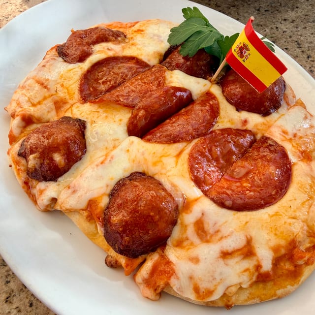 Chorizo Flatbread Pizza.