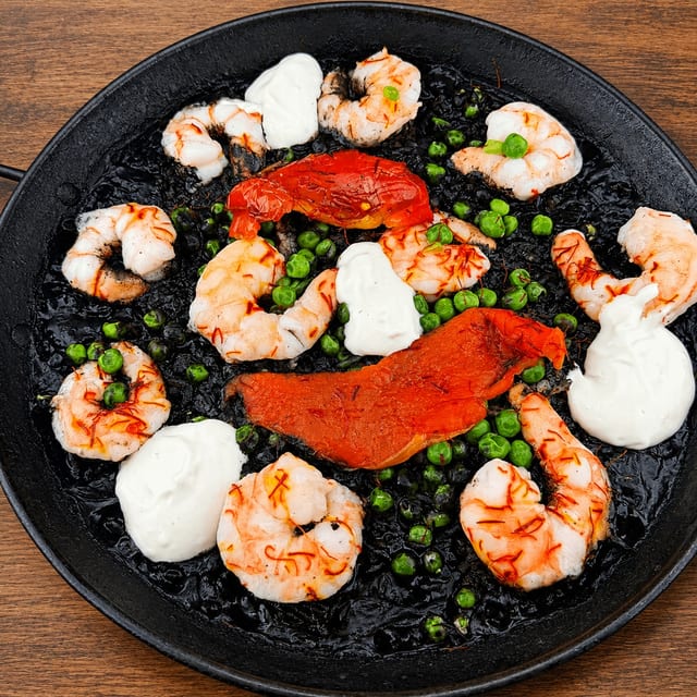 Black Rice Paella (Arroz Negre).