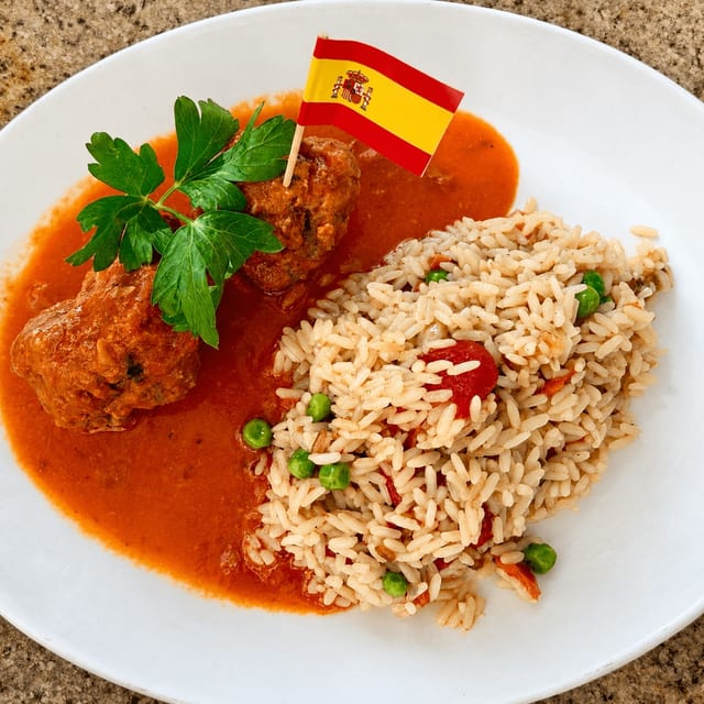 Meatballs and Rice.