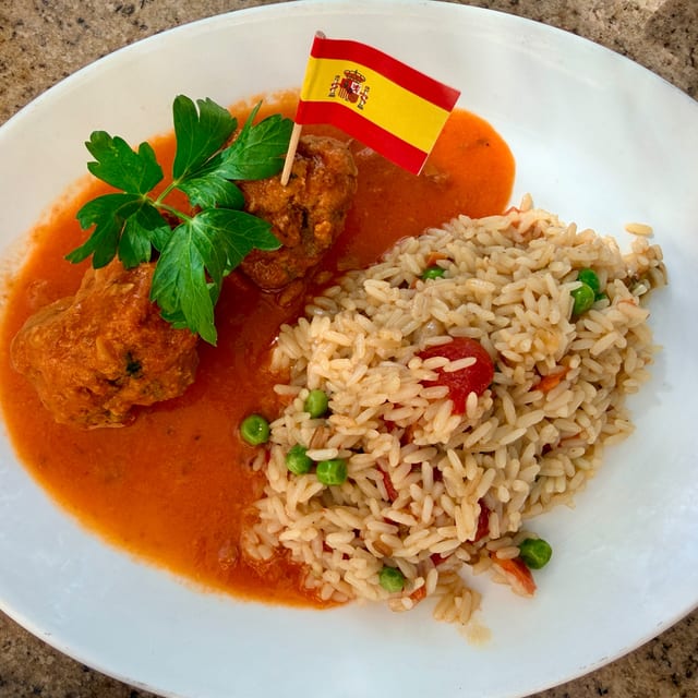 Meatballs and Rice.
