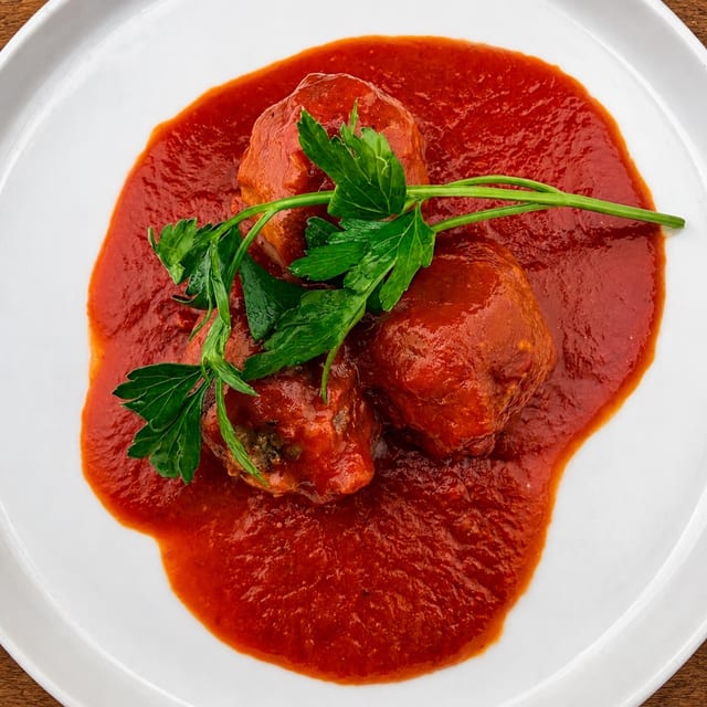 Spanish Meatballs (Albondigas Con Tomate).