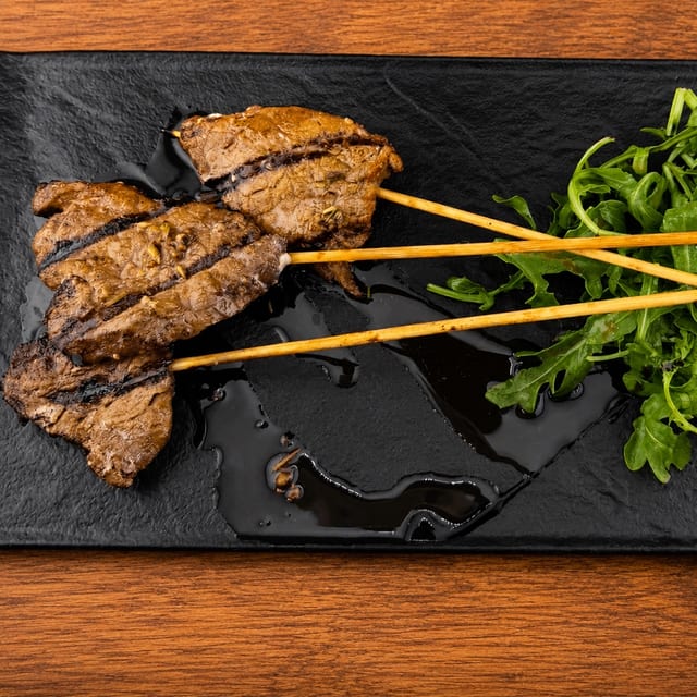 Grilled Beef Tenderloin (Pintxos Morunos).