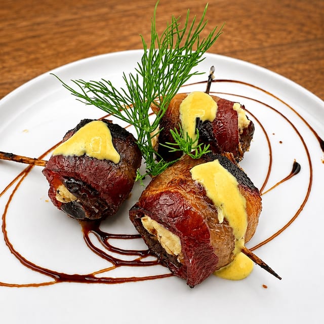 Bacon Wrapped Dates (Datiles Con Tocino).
