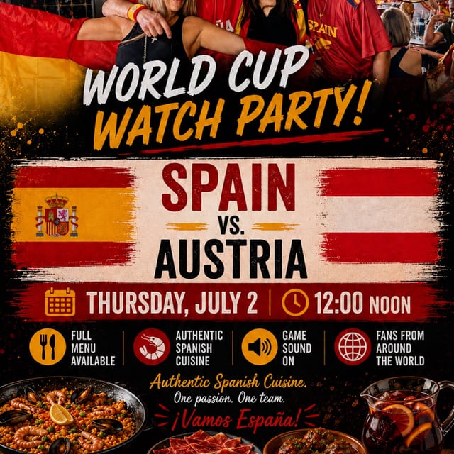 Spain vs Austria! World Cup Watch Party